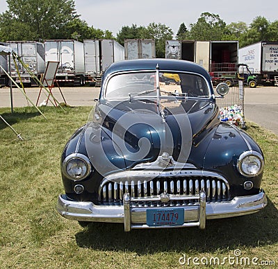 1947 Black Buick Eight Car Front View