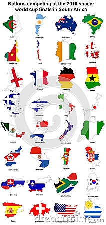 2010 world cup flag maps