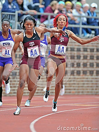 2012 Track - Female College relay runner