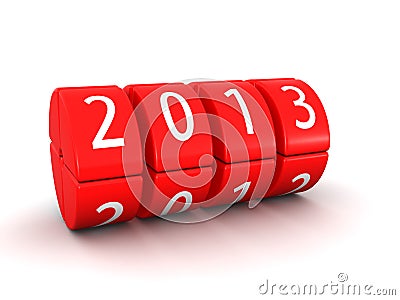 rolling calendar year 3d illustration