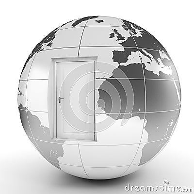 3d Earth Globe Made Of Grass Royalty Free S