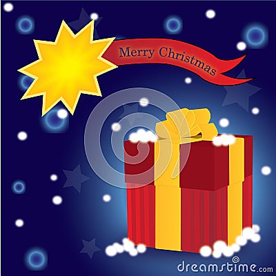 3D Present Christmas Card Royalty Free Stock