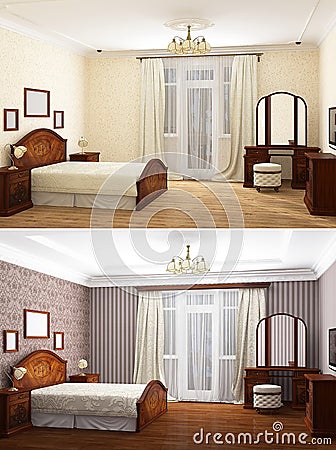 3D rendering of home bedroom