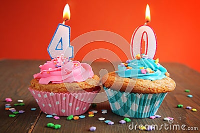 40 birthday cupcake