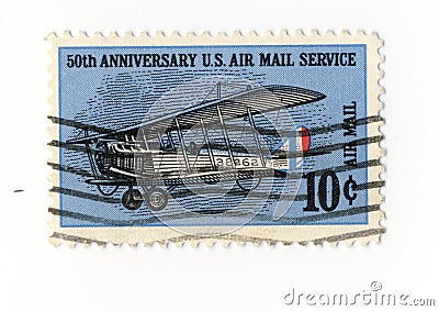 50 anniversary US air mail service stamp