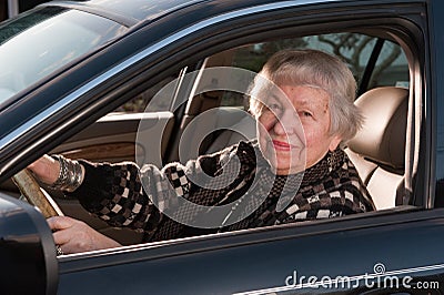 86 year old woman at her home, drivingn her car