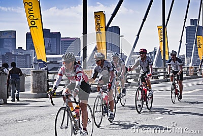 94.7 Cycle Challenge Riders On Mandela Bridge