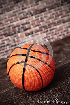 Abandoned basketball ball