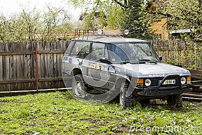 Abandoned Range Rover used in competitions