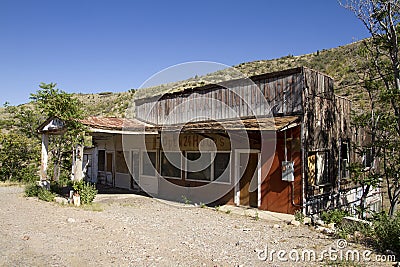 Abandoned Western Wooden Store Building