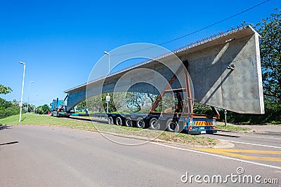 Construction Truck Trailer Bridge Section
