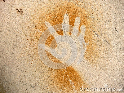 aboriginal rock painting hand royalty free stock image kakadu design