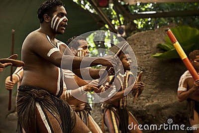 Aborigines actors at a performance
