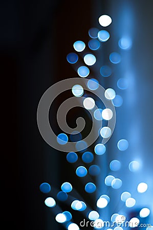 Abstract background of blue spot lights