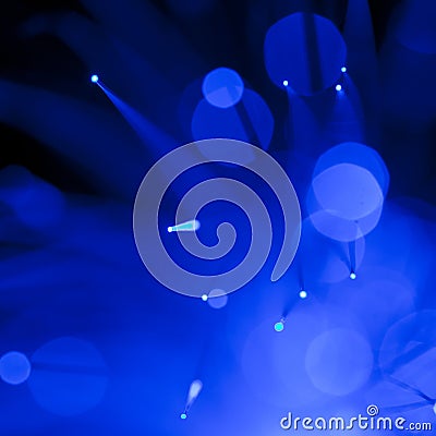 Abstract background of blue spot lights