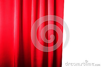 Abstract background, curtain, drapes red fabric.