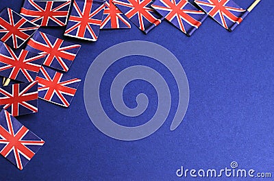 Abstract background of UK Union Jack Great Britian flags