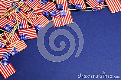 Abstract background of USA Stars and Stripes with copy space.