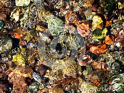 Abstract Background Of Water Running Over Rocks