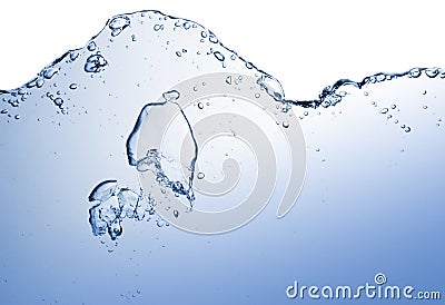 Abstract blue wave splash background