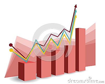 Abstract Business Target Graph and Chart