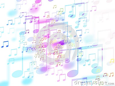 Abstract colorful music sign background