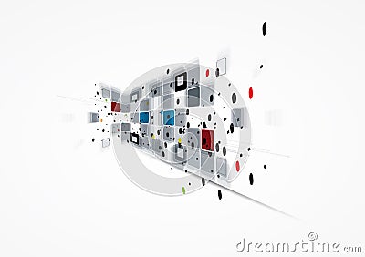 Abstract computer technology business solution
