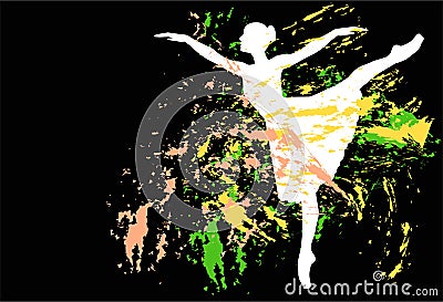 Abstract dancer silhouette