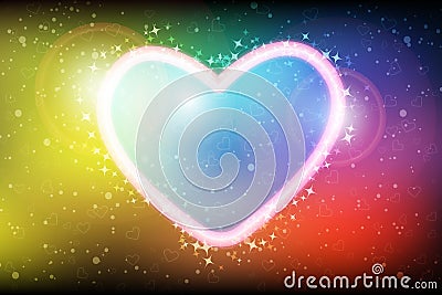 Abstract Dark Romantic Colorful Bokeh Vector Background