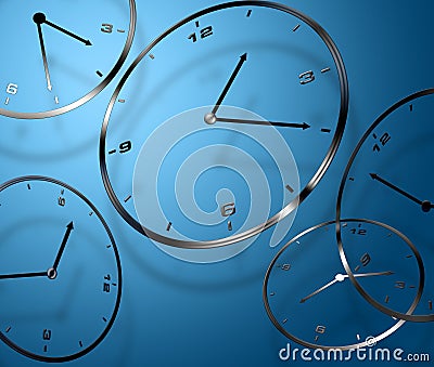 Abstract digital clocks