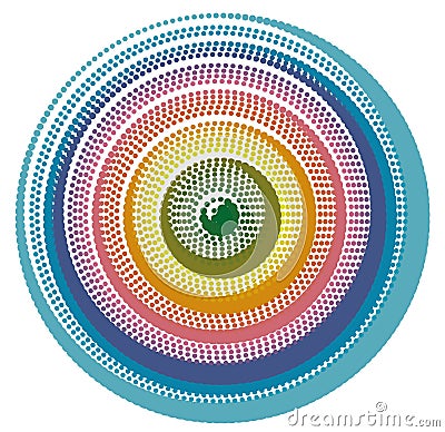 Abstract Doted Circle Eye Background