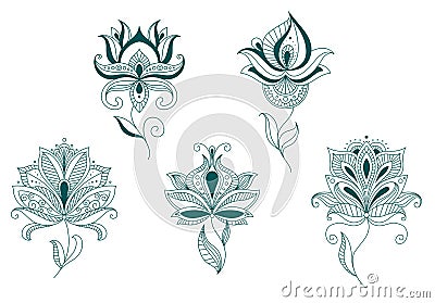 Abstract Flower Blossoms Set Royalty Free Stock Images - Image: 31518219