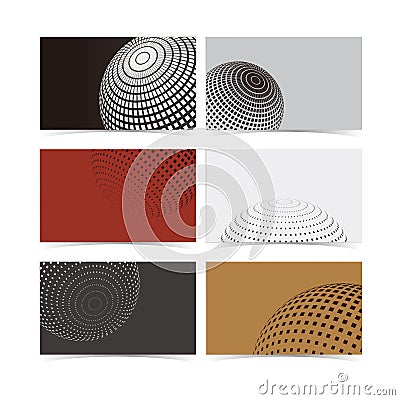 Abstract halftone vector business card background