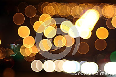 Abstract lights, flash circle, night city