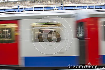 Abstract motion blur of train