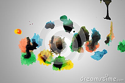 Abstract Paint Drops and Dribbles
