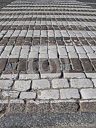 Abstract pedestrian stone road, safety details,