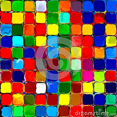 Abstract Rainbow Colorful Tiles Mozaic Painting Geometric abstract rainbow colorful tiles mozaic painting geometric