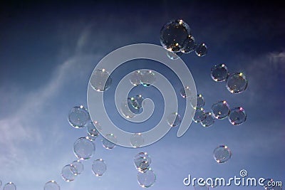 Abstract Spooky Dark Bubble Background