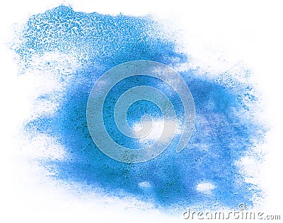 Abstract stroke blue ink watercolor brush water color splash pai