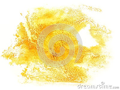 Abstract stroke ink watercolor brush water yellow color splash p