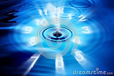 Abstract Time Clock Water