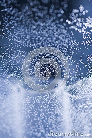 Abstract underwater composition with bubbles and tubes