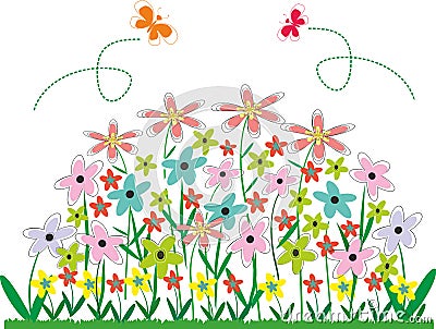 Flower Bed Clipart Abstract-vector-flower-bed- ...