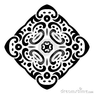 Abstract vector mehndi tattoo ornament