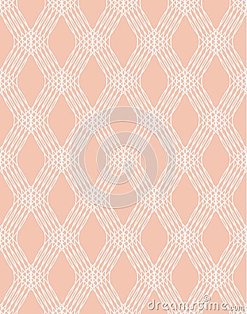 Abstract white line seamless pattern on pink