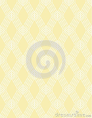 Abstract white line seamless pattern on yellow