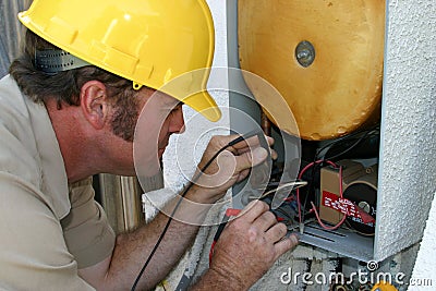 AC Repairman Closeup