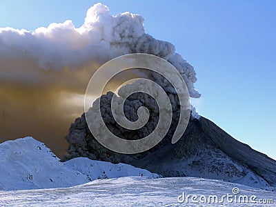 Active volcano Kizimen in Kamchatka