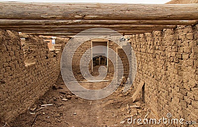 Adobe brick walls